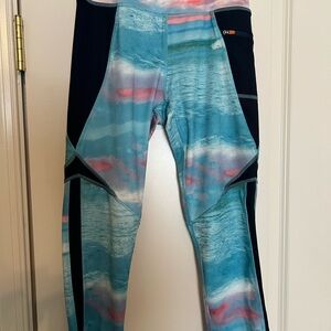 Gottex Blue and Pink Leggings with Sporty Design
